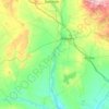 Cinca Medio topographic map, elevation, terrain