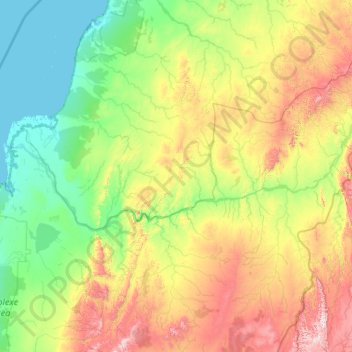 Mangoky topographic map, elevation, terrain
