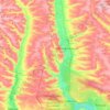 Красноріченська селищна громада topographic map, elevation, terrain
