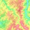 Roumazières-Loubert topographic map, elevation, terrain