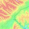 羊八井镇 topographic map, elevation, terrain