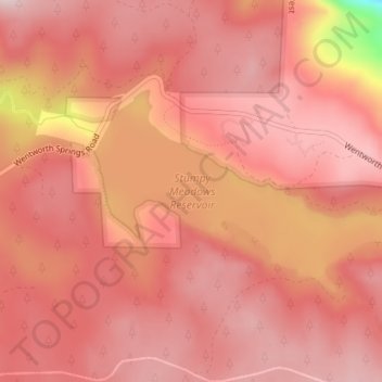 Stumpy Meadows Reservoir topographic map, elevation, terrain