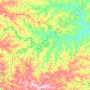 Naranjal topographic map, elevation, terrain