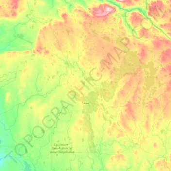 Ranua topographic map, elevation, terrain