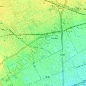 ‫‪Den‬‬ ‫‪-‬‬ ‫‪Den‬‬ ‫‪Sud‬‬ topographic map, elevation, terrain