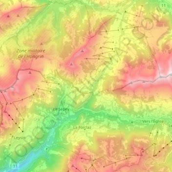 Ormont-Dessous topographic map, elevation, terrain
