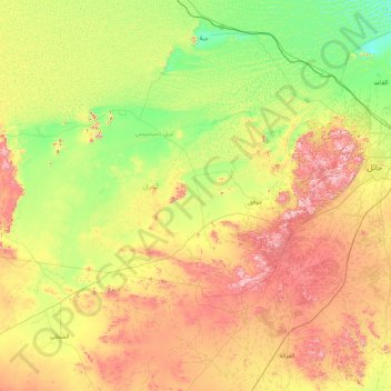 Mawqaq topographic map, elevation, terrain