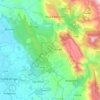 Krujë topographic map, elevation, terrain