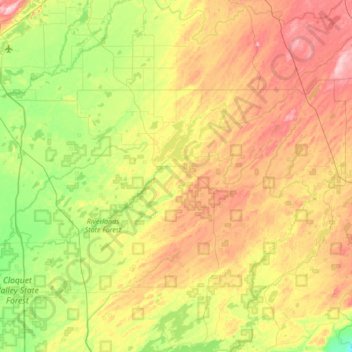 Whiteface Reservoir topographic map, elevation, terrain