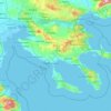 Chalkidiki topographic map, elevation, terrain