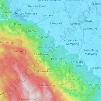 Darul Kamal topographic map, elevation, terrain
