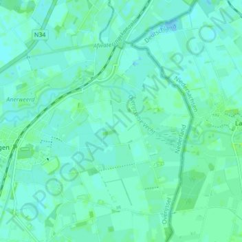 Holtheme topographic map, elevation, terrain