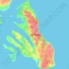 Isla Puluqui topographic map, elevation, terrain