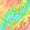 Ronceverte topographic map, elevation, terrain