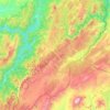 Santiago-Pontones topographic map, elevation, terrain
