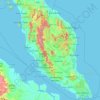 Malaysia - Kuala Lumpur Timezone topographic map, elevation, terrain