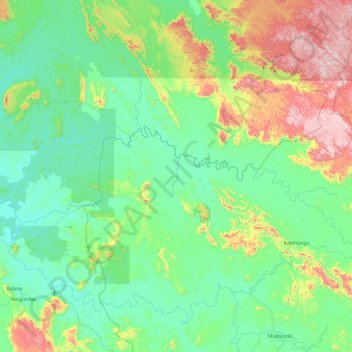 Lugulu topographic map, elevation, terrain