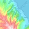 Hauula topographic map, elevation, terrain
