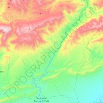 Ait Sedrate Jbel El Soufla topographic map, elevation, terrain