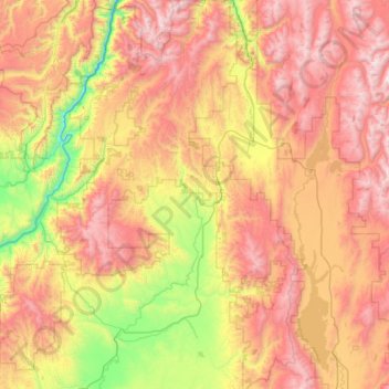 Adams County topographic map, elevation, terrain