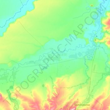 Новотырышкинский сельсовет topographic map, elevation, terrain
