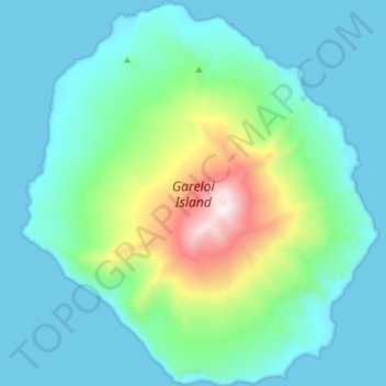 Gareloi Island topographic map, elevation, terrain