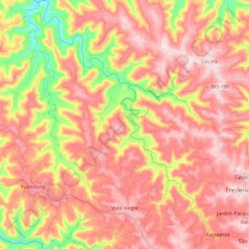 Vista Alegre topographic map, elevation, terrain