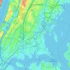 Bronx County topographic map, elevation, terrain