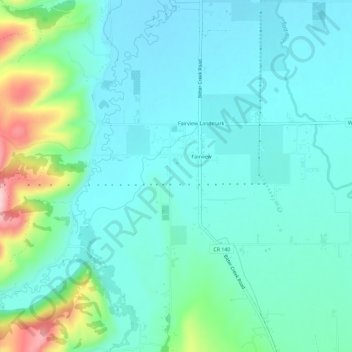 Fairview topographic map, elevation, terrain
