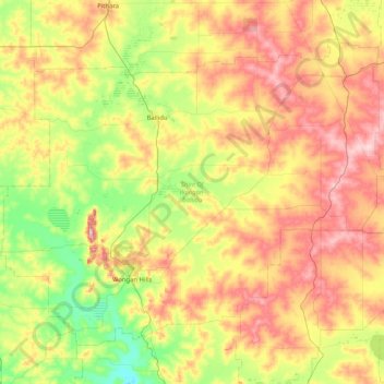 Shire Of Wongan-ballidu topographic map, elevation, terrain