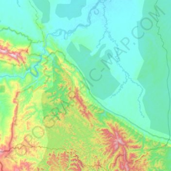 Huimbayoc topographic map, elevation, terrain
