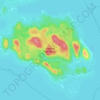 остров Путсаари topographic map, elevation, terrain