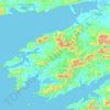 Iveragh topographic map, elevation, terrain