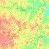 Okfuskee County topographic map, elevation, terrain