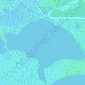 Lake Cataouatche topographic map, elevation, terrain