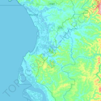 San Gregorio topographic map, elevation, terrain
