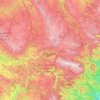 Lozère topographic map, elevation, terrain