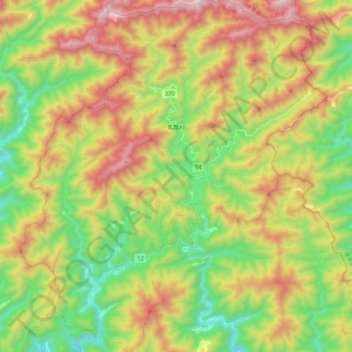 Umaji topographic map, elevation, terrain