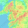 Snowdonia topographic map, elevation, terrain