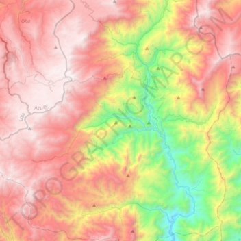 28 de Mayo topographic map, elevation, terrain