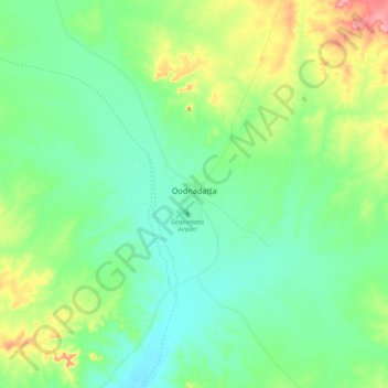 Oodnadatta topographic map, elevation, terrain