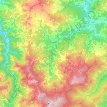 Ferriere topographic map, elevation, terrain