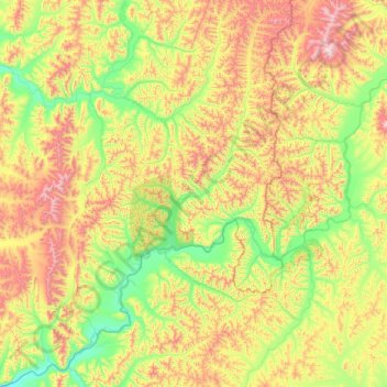 городское поселение Югорёнок topographic map, elevation, terrain