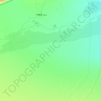沙雅县 topographic map, elevation, terrain