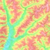 Липецька сільська громада topographic map, elevation, terrain