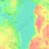 Lake Winnebago topographic map, elevation, terrain