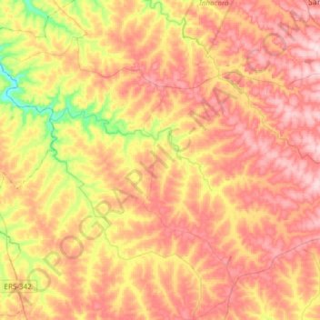 Chiapetta topographic map, elevation, terrain