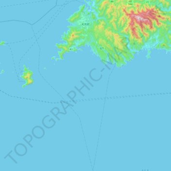 Hata County topographic map, elevation, terrain