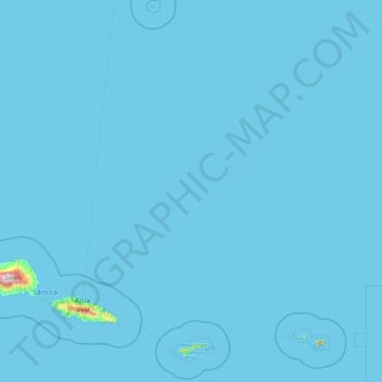 Samoa américaines topographic map, elevation, terrain
