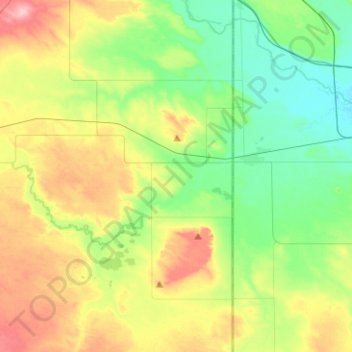 Horse Creek topographic map, elevation, terrain